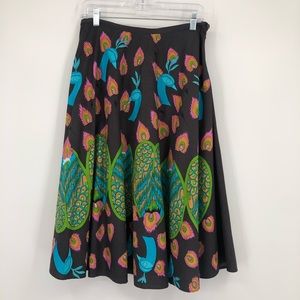 Full A Line Peacock Skirt by Bentley A. Size 8